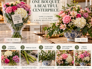 How to Make a Beautiful Fresh Flower Centerpiece at Home