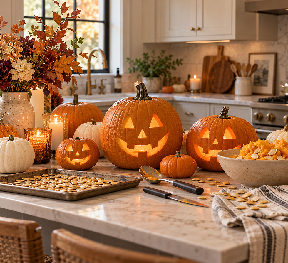 carving pumpkins