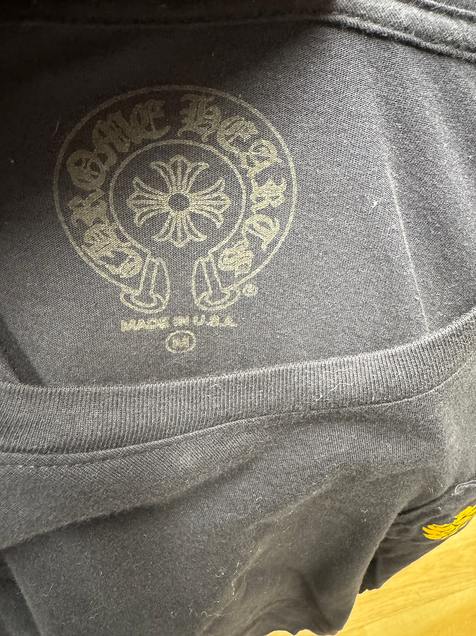 Miniatura: Black t-shirt with "CHROME HEARTS" logo, "MADE IN U.S.A." and size M.