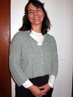 Cropped Aran Patterned Jacket