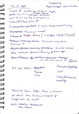 Brainstorm List of Apps to complete competitive analysis on