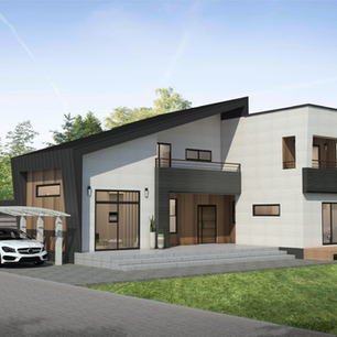 [PH48M10] 지붕으로 감싼 개성있는 모던형 주택