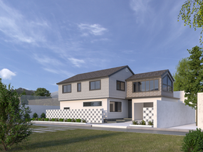 [18WH50C03] 차고 위에 가족실이 있는 2층 주택