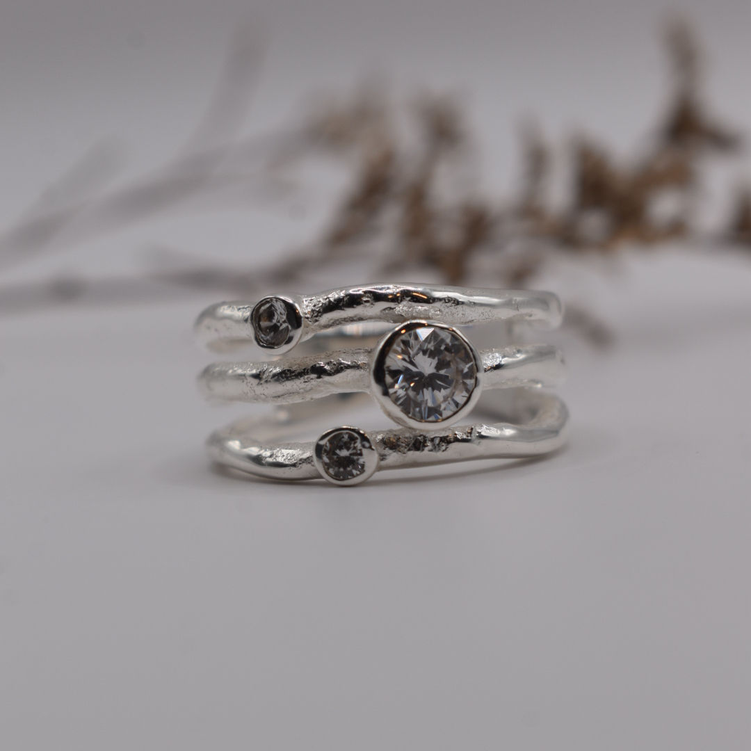 Anillo Trio Brillante