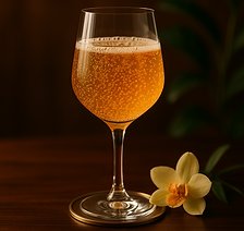 Create_an_elegant_image_of_a_glass_full_of_kombucha_Use_a_crystalclear_Sauternes_wine_glass_filled_with_golden_effervescent_kombucha_with_visible_bubbles_sparkling_beautifully_Place_it_on_a_polished_dark_wooden_table_with_soft.png