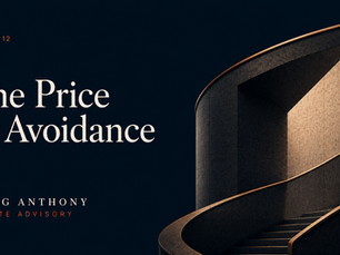 Editorial cover image for the Insight "The Price of Avoidance", featuring an abstract architectural sculpture symbolising the hidden consequences of avoiding difficult decisions and realities.