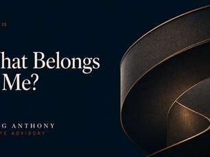 Editorial cover image for the Insight "What Belongs to Me?", featuring an abstract architectural sculpture symbolising personal responsibility, boundaries and discerning what truly belongs to us.