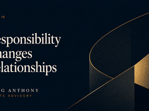 Editorial cover image for the Insight "Responsibility Changes Relationships", featuring an abstract architectural sculpture symbolising how increasing responsibility reshapes relationships, trust and leadership.