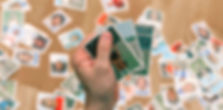Male Holding Trading Cards