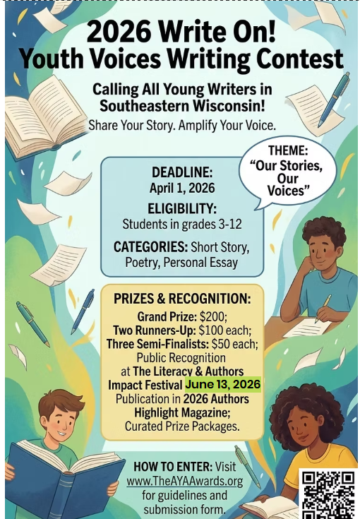 Youth Write Design 2026 Write On! Youth Voices Writing Contest