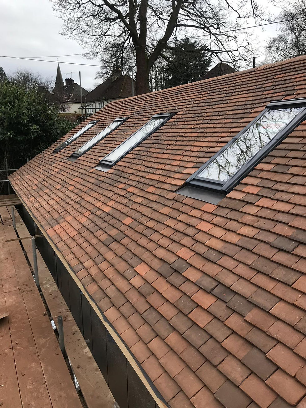 new tiled roof