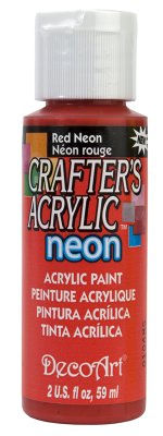 DECO ART RED NEON 129 59ml CRAFTERS ACRYLIC DCA129