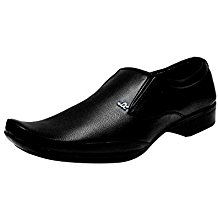 Kraasa Black Shoes for Men Material Patent Leather K1018-Black