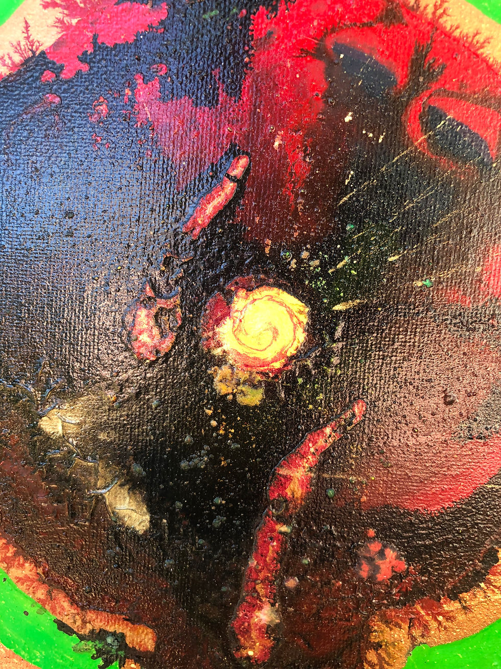 Miniature : Origines 40cms de diamètre Collection "Mondes intérieurs"