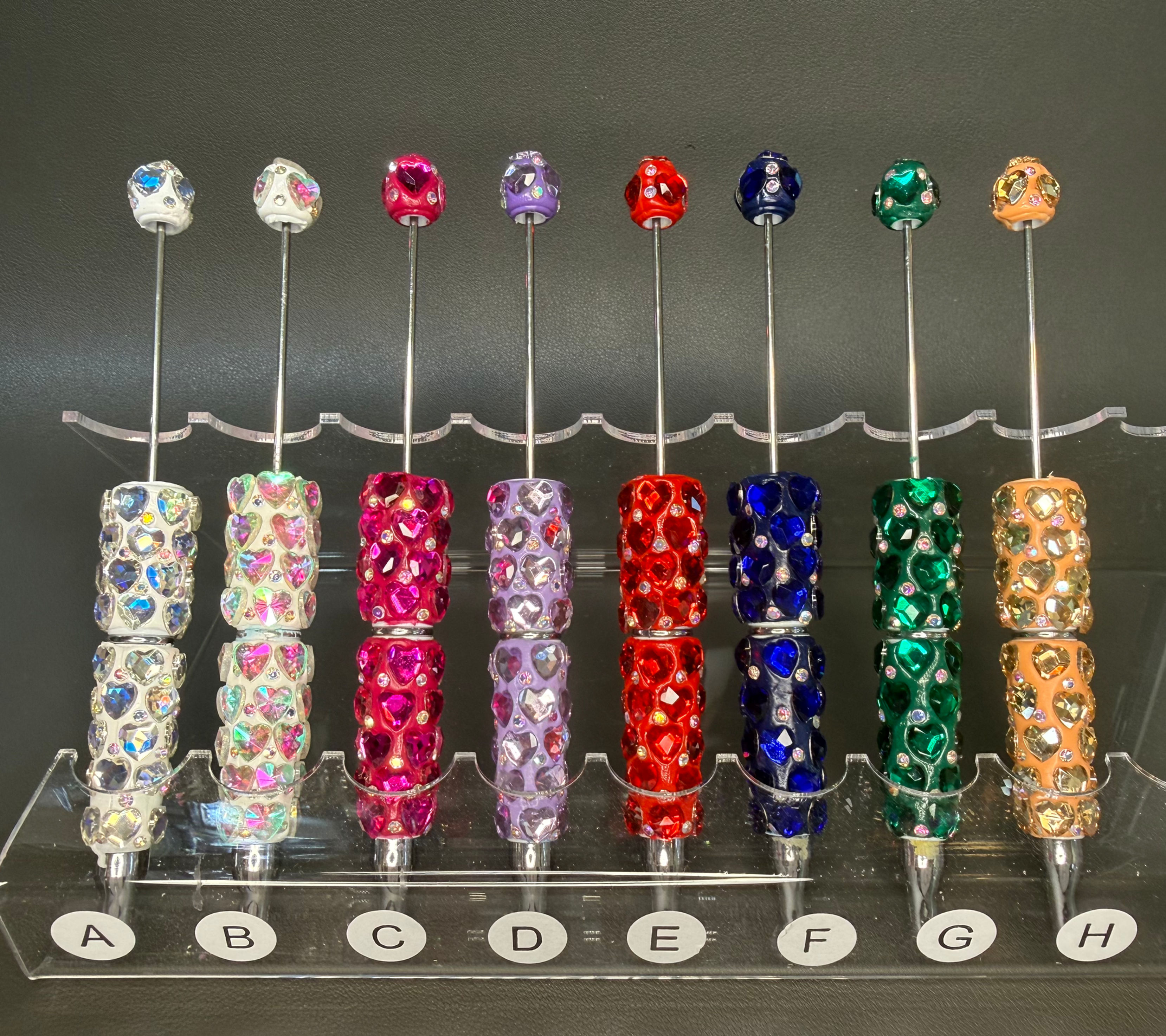 Rhinestone Heart Pens