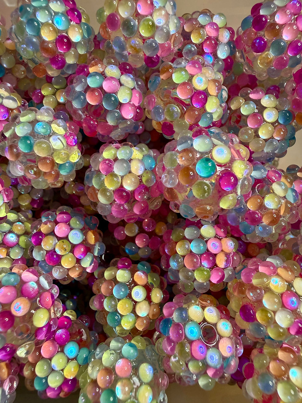 Thumbnail: 16mm Glass Cat Eye Bubble Beads