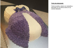 54. torta de embarazada en chantilly