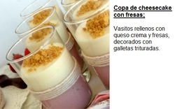 40. vasitos de cheesecake de fresas