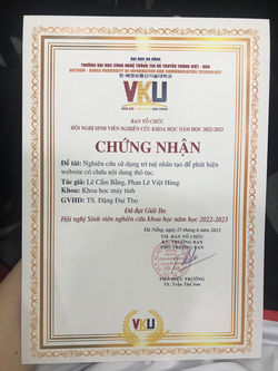 Giải ba Nghiên cứu khoa học 2023