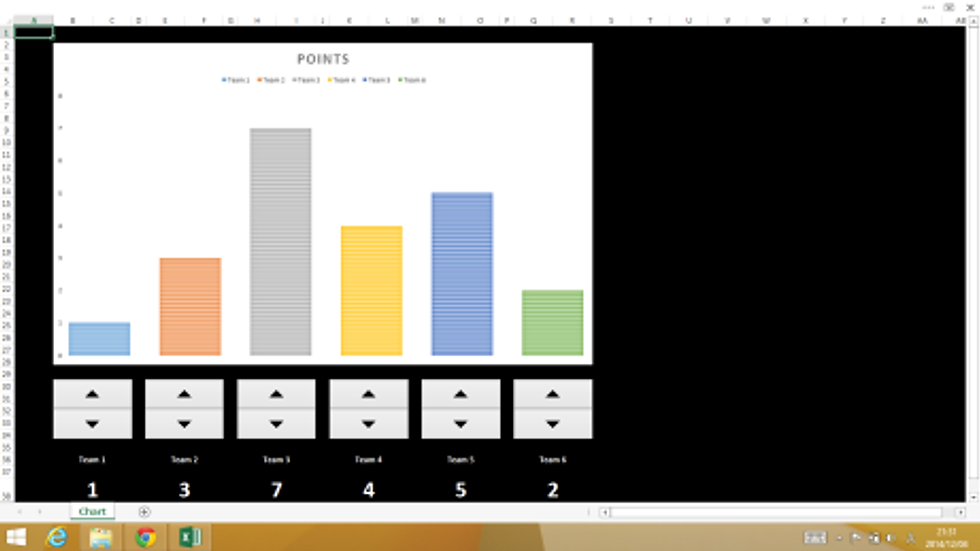 Keeping track of points in Excel 2013
