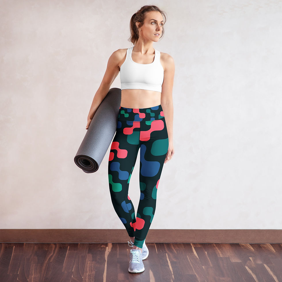 Thumbnail: Tangle Calm & Troubled Yoga Leggings