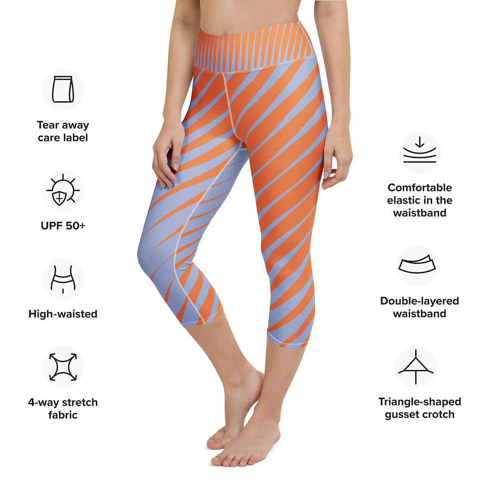 Thumbnail: Quant Horizontal & Vertical Yoga Capri Leggings
