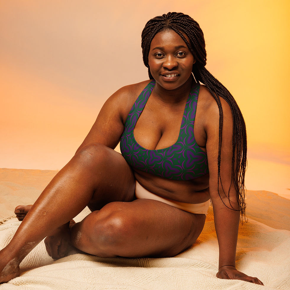 Thumbnail: Tangle Echoes Recycled Longline Sports Bra