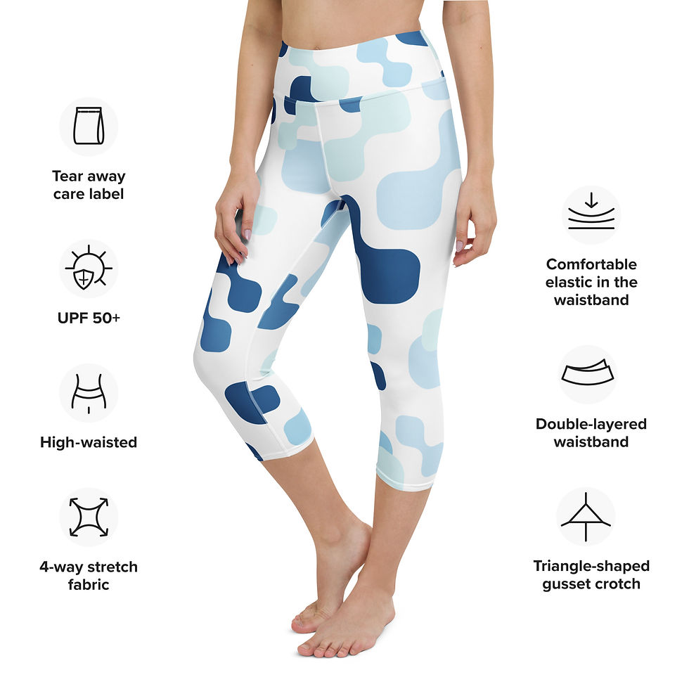 Thumbnail: Quant Calm & Troubled Yoga Capri Leggings