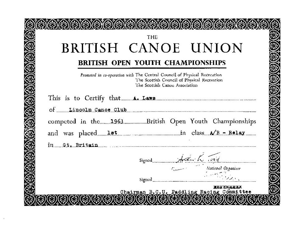 1963 A Laws Certificate