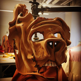 Leather molded pig mask