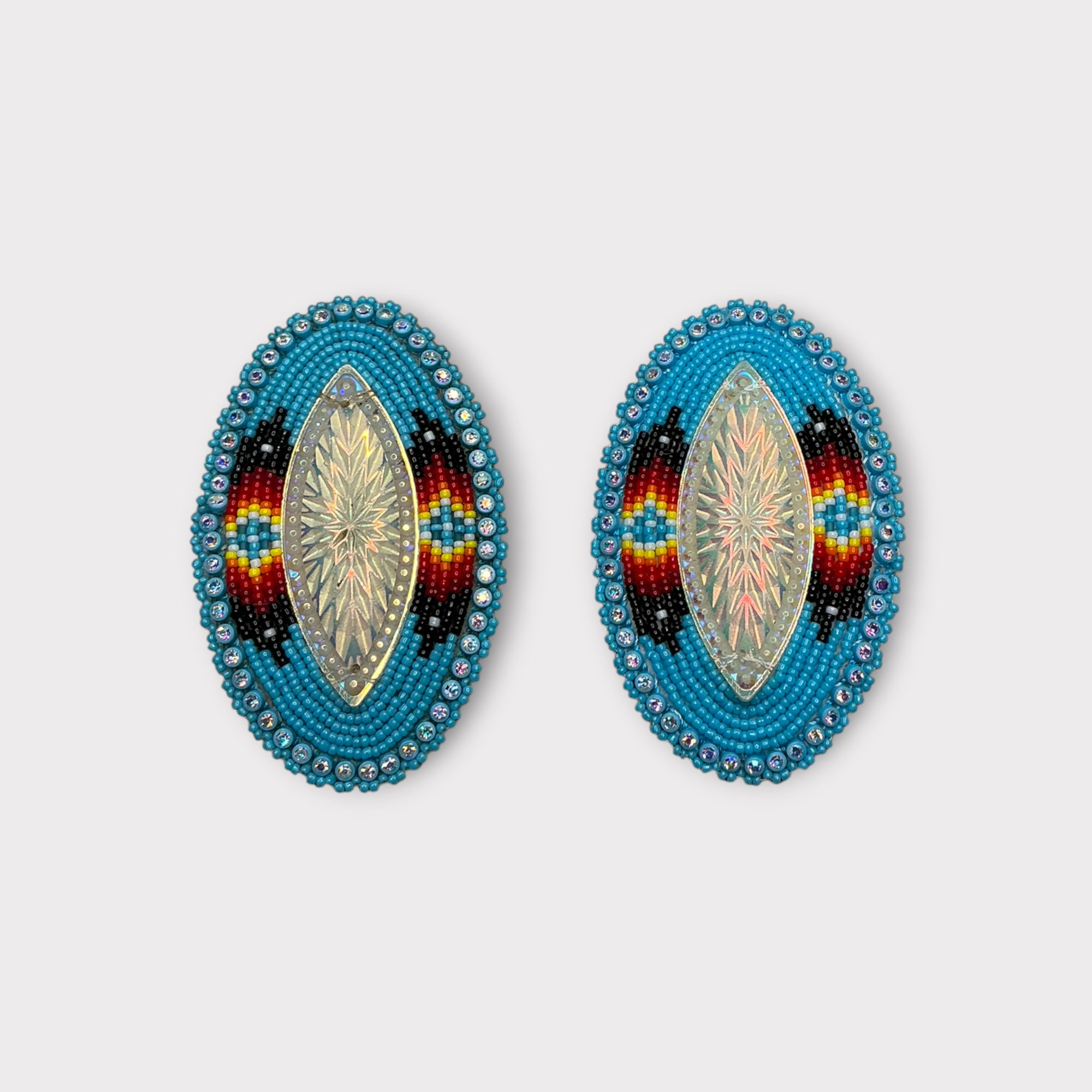Blue beaded earrings 