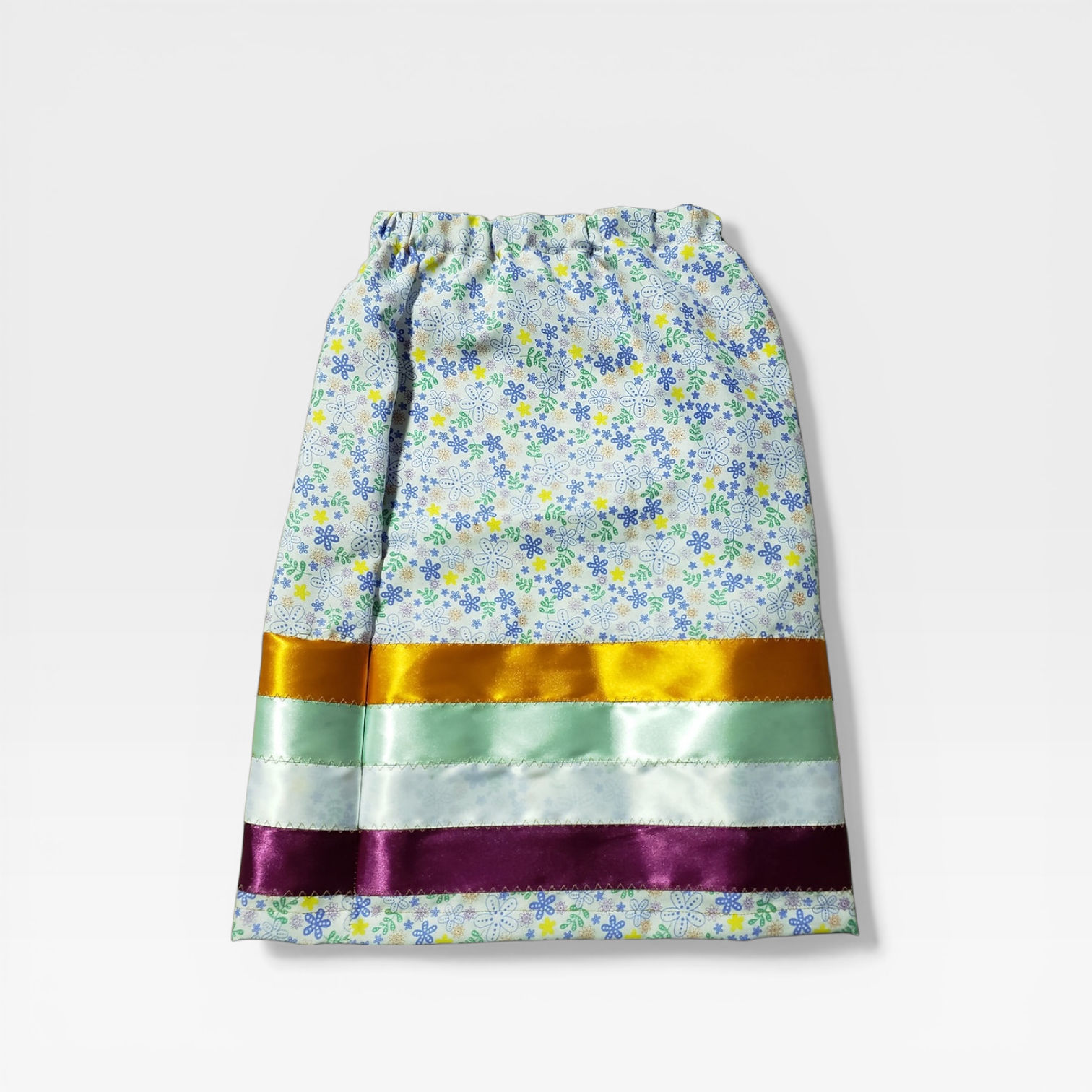 Bright Floral Youth Ribbon Skirt