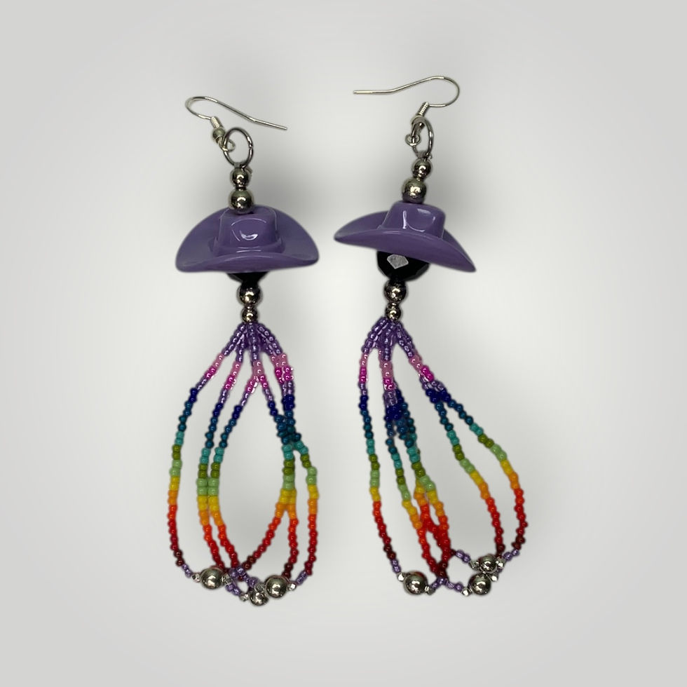 Thumbnail: Cowboy Hat beaded earring 