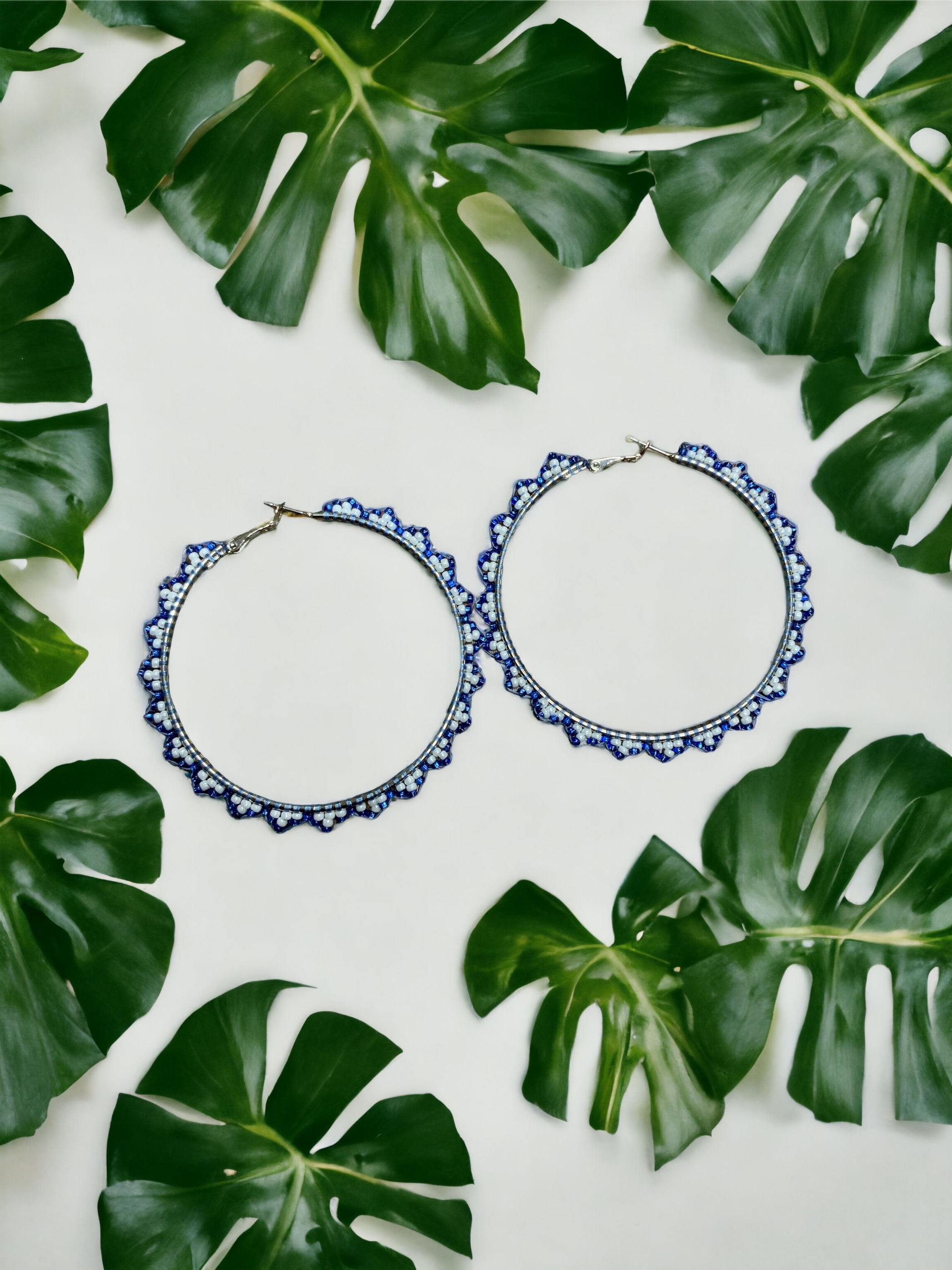 Beaded Hoop Earrings