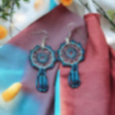Dreamcatcher Earrings with Porcupine Quill
