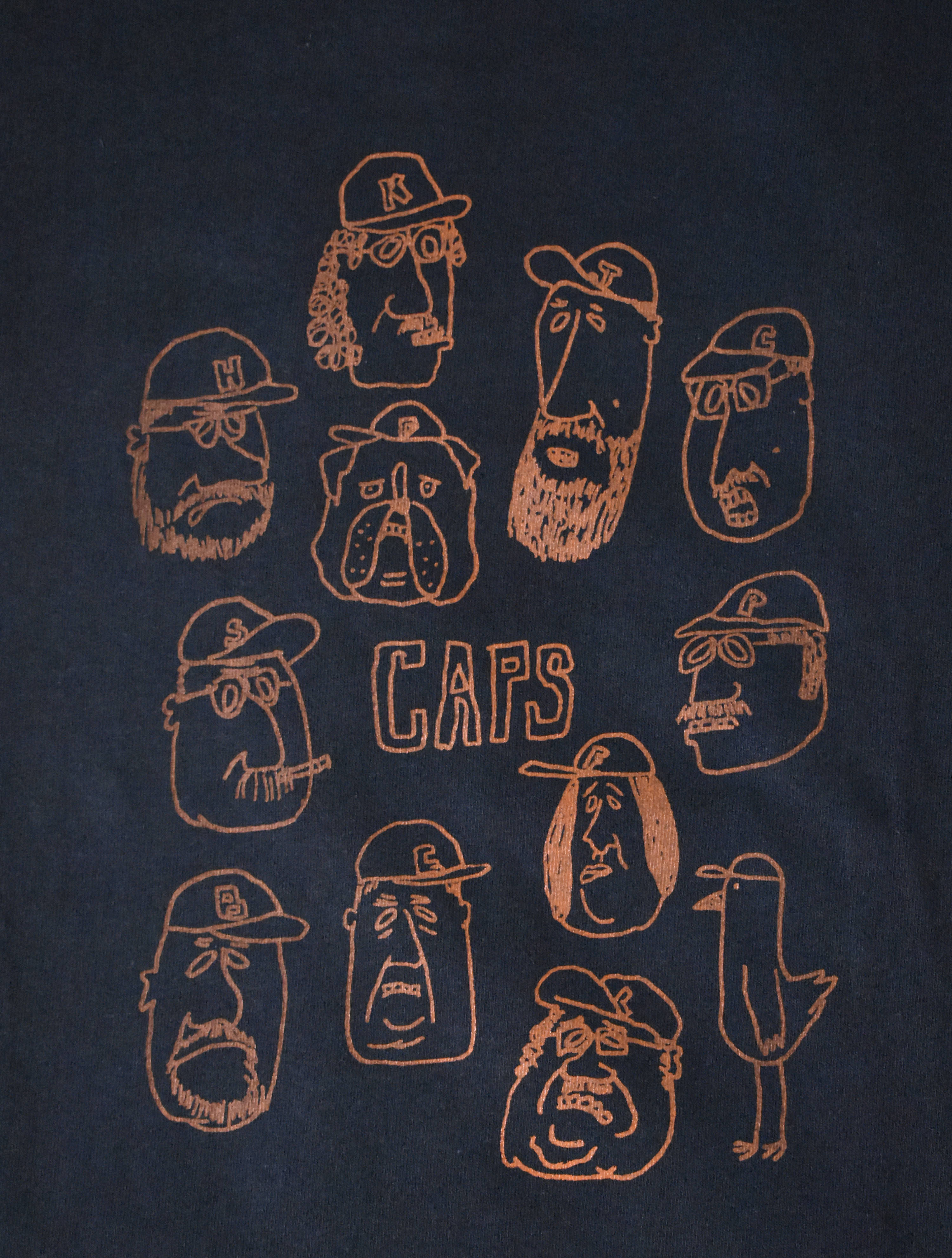 Original T-shirt "CAPS" Charcoal Black