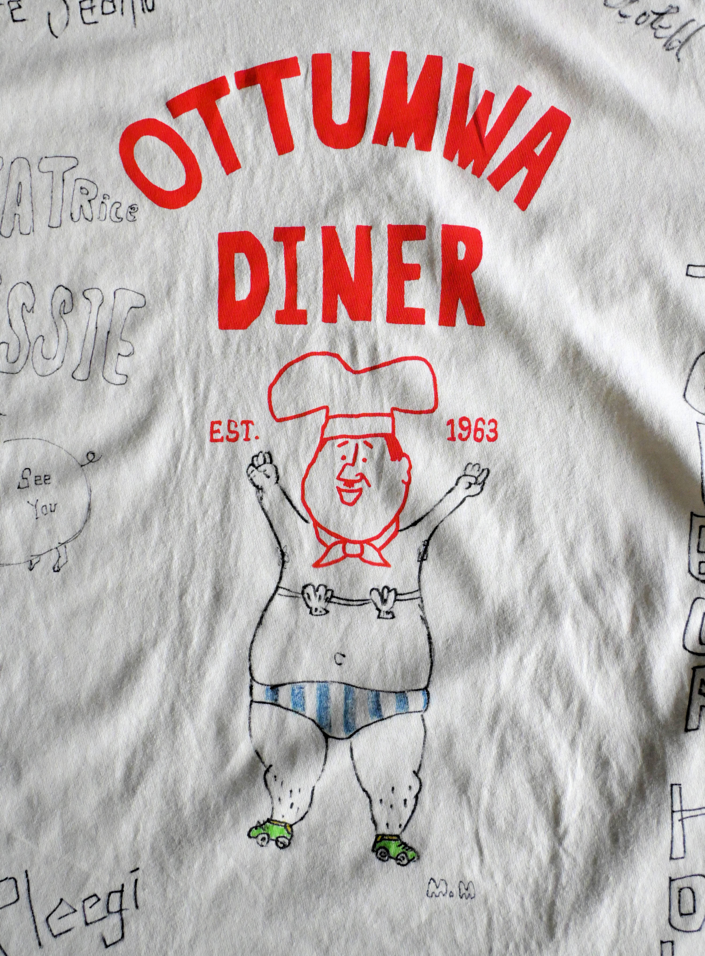 "OTTUMWA DINER" Message T-Shirt 25