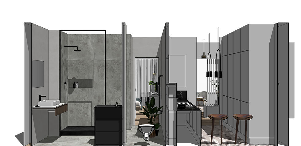 Rénovation complète d'un appartement de 55m2 dans les Yvelines.