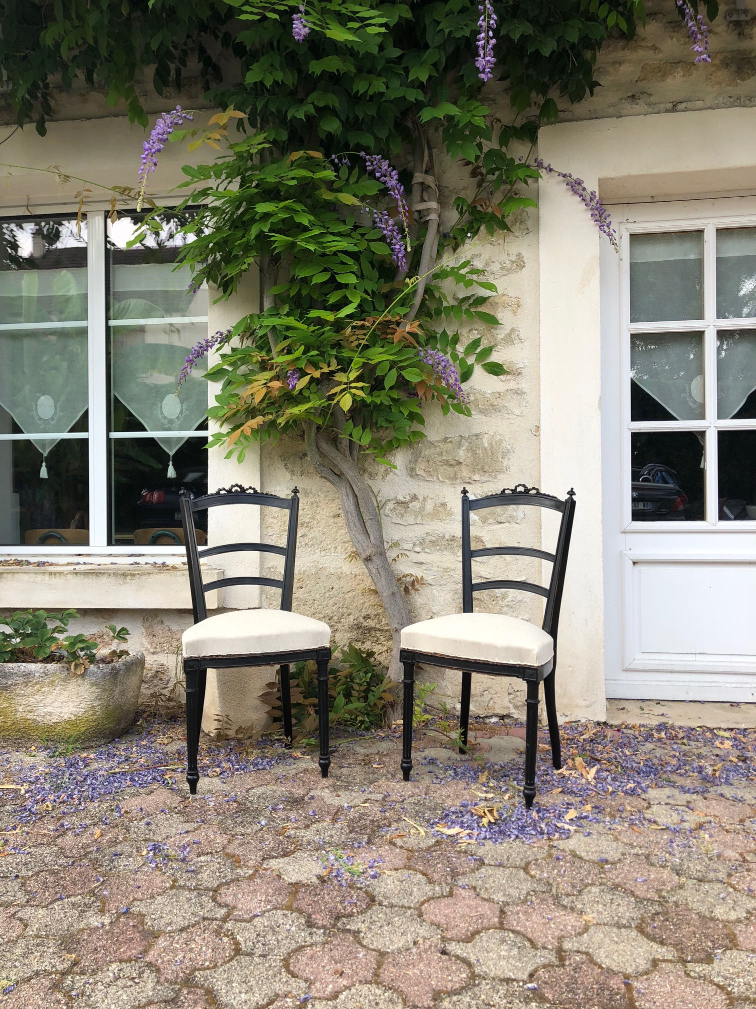 Chaises Ruban Poirier Noirci