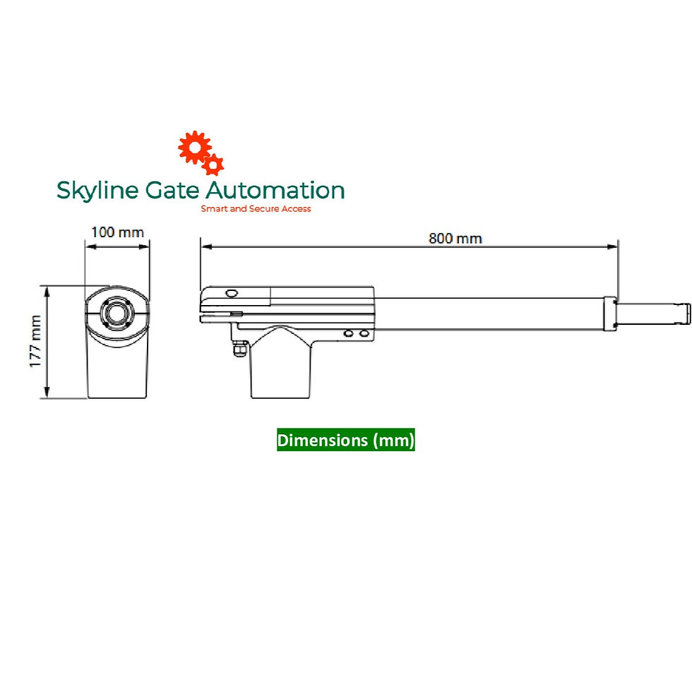 Thumbnail: V2 MOOV 500 Electric Gate Motor Dimensions