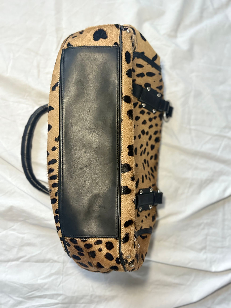 Thumbnail: Vintage DKNY Faux Fur Cheetah Print Shoulder Bag