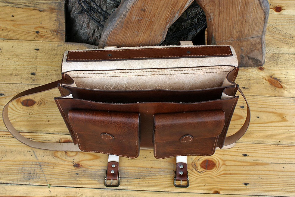 Thumbnail: Ornate Leather Briefcase Bag