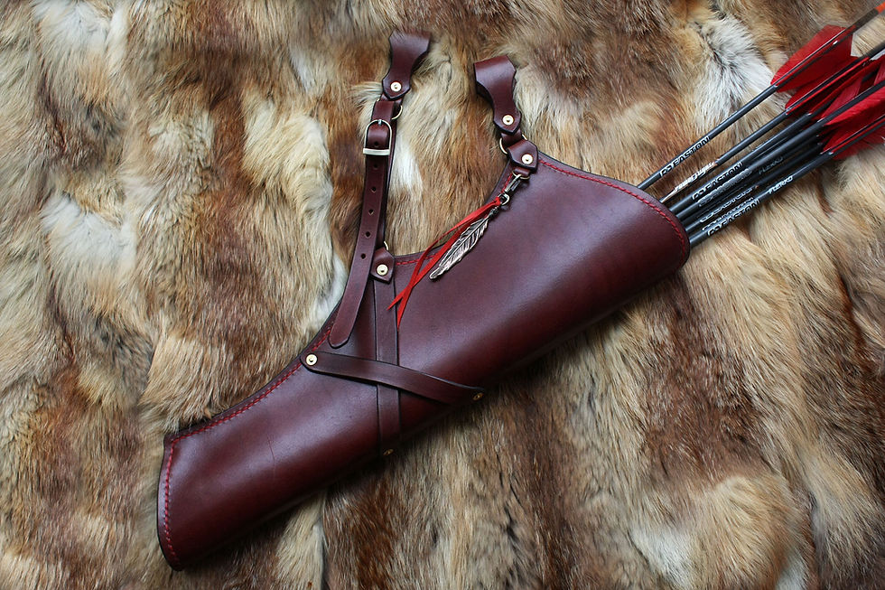 Thumbnail: Archer Traditional Hip or Back Quiver with Decorative Pendant