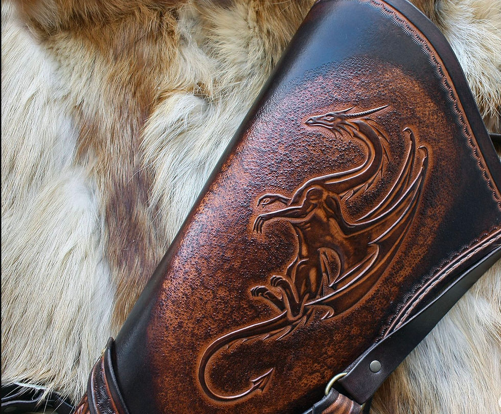 Thumbnail: Traditional Hip or Back Quiver - Dragon Design
