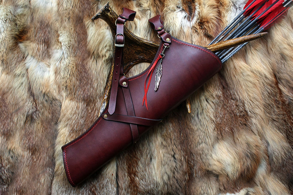 Thumbnail: Archer Traditional Hip or Back Quiver with Decorative Pendant
