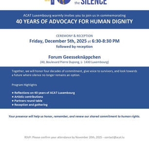 40 YEARS OF ADVOCACY FOR HUMAN DIGNITY