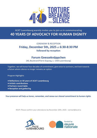 40 JAHRE EINSATZ FÜR DIE MENSCHENWÜRDE