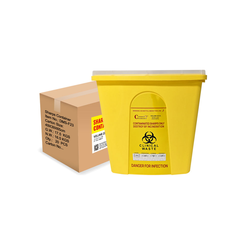 Sharps Container 23.0L Yellow – 20pcs Carton