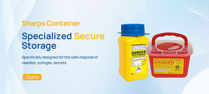 Sharps containers for safe disposal of medical waste