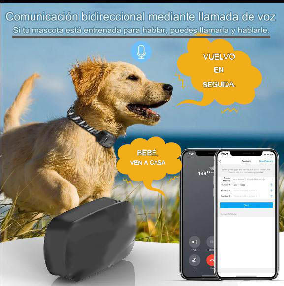 Miniatura: GPS para mascotas con collar para animales de todos los tamaños , liviano